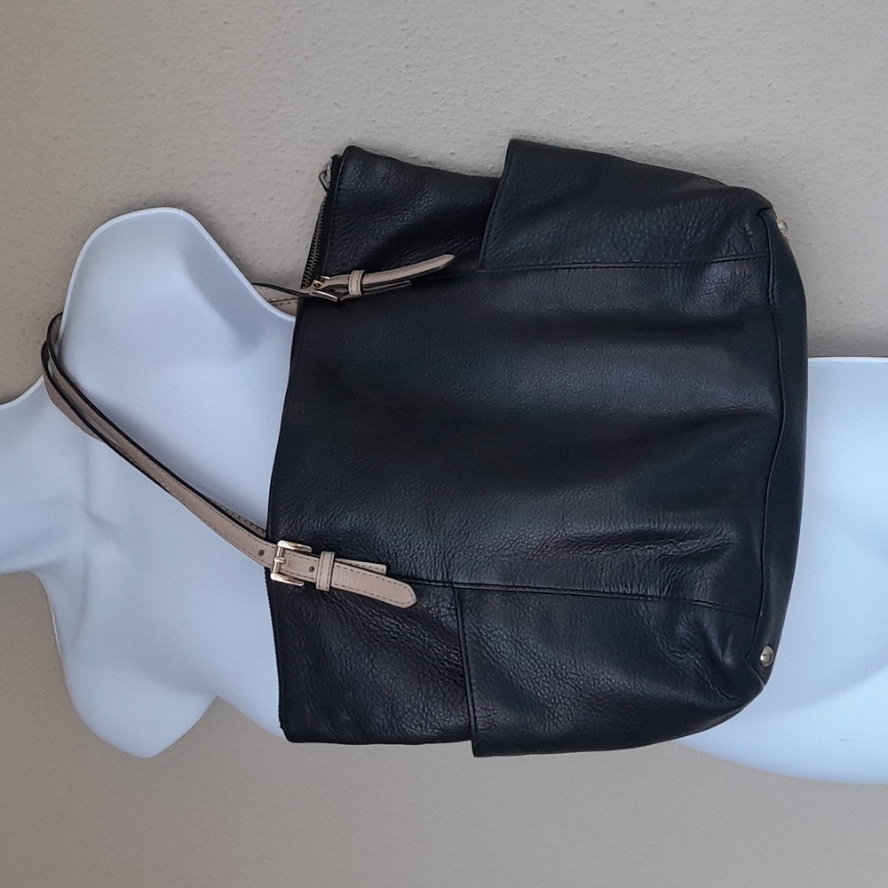 Michael Kors Jet Set Tote BLACK pebbled leather